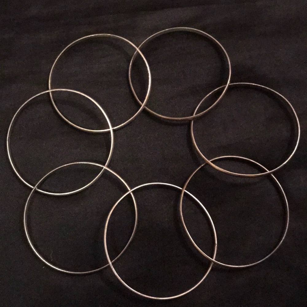 🔥Seven .925 sterling silver bracelets!  Bangles🔥